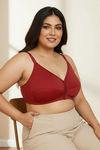Zivame True Curv Cotton Laminated Non Wired Full Coverage Minimiser Bra - Sundried Tomato — thumbnail 4